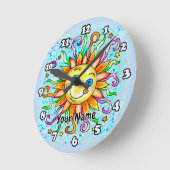 間抜け日 ラウンド壁時計 (傾斜)