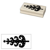 間抜け様式化クリスマスツリー ラバースタンプ (押印)