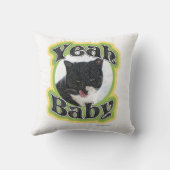 間抜け気のあるそぶりをした猫 クッション (裏面)