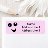 間抜け笑顔風変わり顔 ラベル (インサイチュ)