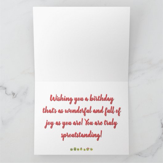 間抜け芽誕生日-おもしろい家族への贈り物 カード (内部)