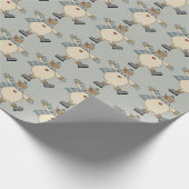 間抜け踊り雪だるま ラッピングペーパー (角)