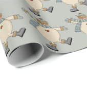 間抜け踊り雪だるま ラッピングペーパー (ロールコーナー)