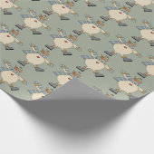 間抜け踊り雪だるま ラッピングペーパー (角)