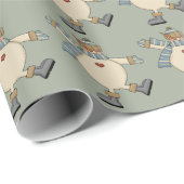 間抜け踊り雪だるま ラッピングペーパー (ロールコーナー)