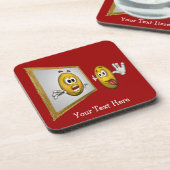 間抜け顔おもしろいコースターセット コースター (左側)