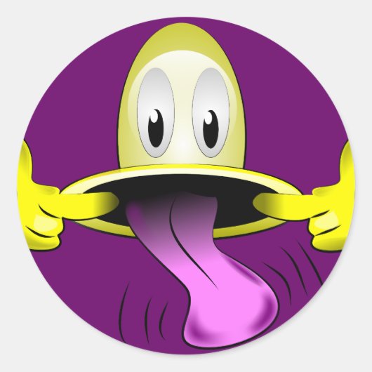 間抜け顔シール ラウンドシール (正面)