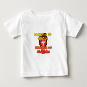 間抜け顔:舌を使わない表現ユーモア ベビーTシャツ