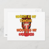 間抜け顔:舌を使わない表現ユーモア ポストカード (正面/裏面)