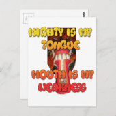 間抜け顔：舌を使わない表現ユーモア ポストカード (正面/裏面)