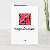 間抜け21番赤誕生日 カード (裏面)