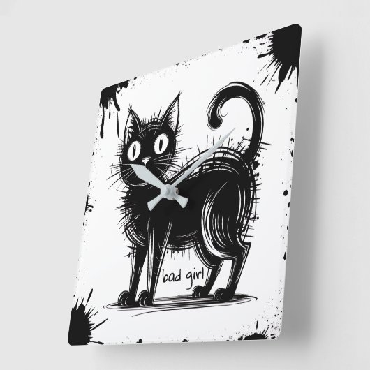 間抜け スクエア壁時計 (傾斜)