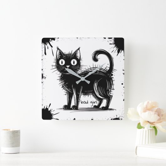 間抜け スクエア壁時計 (ホーム)