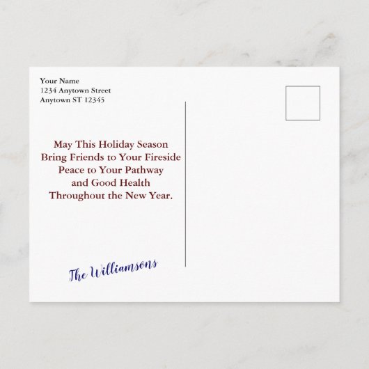 間抜け.ファミリーズサンタトナディア小妖精や小人エンジェル写真 ポストカード (裏面)