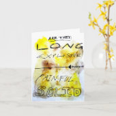 間抜け|様恋しく思のカード|社会的距離カード カード (黄色い花)