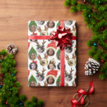 間抜けChristmas Hats Six Photo ラッピングペーパー<br><div class="desc">6人またはペットをカスタムクリスマスの季節に置くこのおもしろいとフェスティバルを得るギフトラッピング紙間抜けは、ふわふわの赤いサンタハット、トナカイの〔雄ジカの〕枝角、プリンのデザート、飾木と赤い弓から「帽子」をテーマにした。結果は最高の、あらかじめ切り抜いた写真を中央に顔を1つ置いて正方形にアップロードすること。</div>