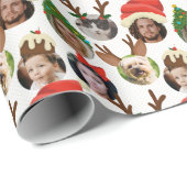 間抜けChristmas Hats Six Photo ラッピングペーパー (ロールコーナー)