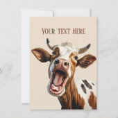 間抜けcow add message any pur目的追加メッセージ ノートカード (正面)