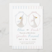 間抜けGoose Gender Reveal招待状 招待状 (正面/裏面)