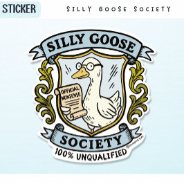 間抜けGoose Society Crest - 100%未認定 シール