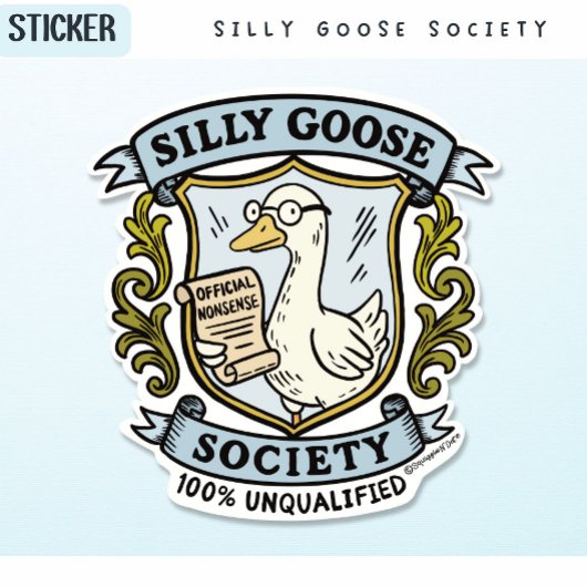 間抜けGoose Society Crest - 100%未認定 シール