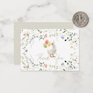 間抜けGoose Wildflower Baby Shower ノートカード