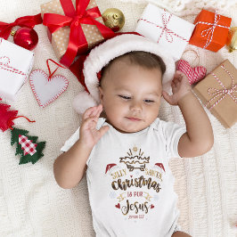 間抜けSANTA CHRISTMASは可愛いクリスチャンのための ベビーボディスーツ