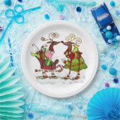 間抜けWhimsey Christmas Moksパーティー ペーパープレート (パーティー)