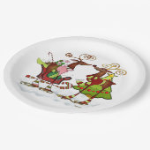 間抜けWhimsey Christmas Moksパーティー ペーパープレート (アングル)