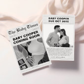 間来もなくおもしろいの新聞妊娠 案内状