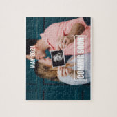 間来もなくおもしろいベビー/出産発表 ジグソーパズル (縦)