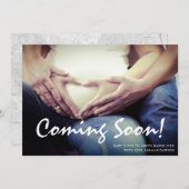 間来もなくベビー妊娠 案内状 (正面/裏面)