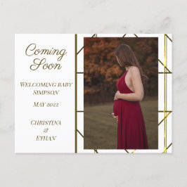 間来もなくモダン最小主義の妊娠 案内ポストカード