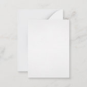 間来もなく妊娠の発表 ノートカード (裏面)