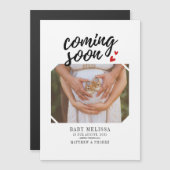 間来もなく妊娠 マグネット招待状 (正面/裏面)