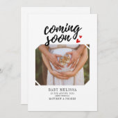 間来もなく妊娠 案内状 (正面/裏面)