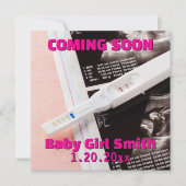 間来もなくSNS女子前向き妊娠 案内状 (正面)