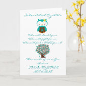 間質性の膀胱炎のフクロウ カード (黄色い花)