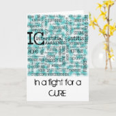 間質性の膀胱炎の単語 カード (黄色い花)