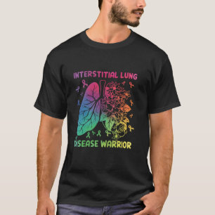 間質性肺疾患戦士リボン Tシャツ