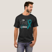 間質性膀胱炎戦士素晴らし私は羽根肋骨 Tシャツ (正面フル)