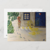 間近のクリスマス シーズンポストカード (正面/裏面)