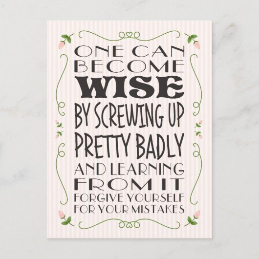 間違いから賢くなる ポストカード (正面)