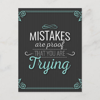 間違いが人生の証やる気を起こさせる拠引用文 ポストカード