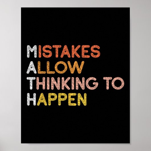 間違いが思考を生む 数学 ポスター (正面)