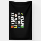 間違いが数考える学の日に起こる 横断幕 (縦)