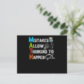 間違いが考える起こり得る – 算数おもしろい ポストカード (スタンド正面)