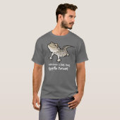 間違いなく爬虫類好き(フトアゴヒゲトカゲ) Tシャツ (正面フル)