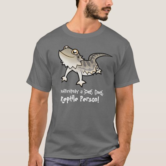 間違いなく爬虫類好き(フトアゴヒゲトカゲ) Tシャツ (正面)
