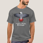 間違いなく鳥人間 (ヨウム/オウム) Tシャツ (正面)